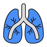 icono de descarga premium de pulmones vector