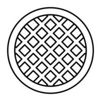 An editable design icon of waffle vector