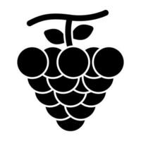 Grapes icon, editable vector