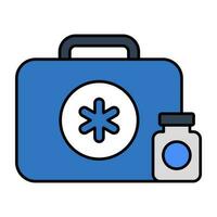 Vector design of first aid kit