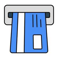 Perfect design icon of atm withdrawal vector