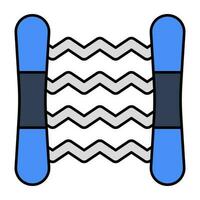 Conceptual flat design icon of stretching tool vector