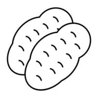 Creative design icon of potato vector