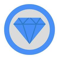 Trendy design icon of diamond vector
