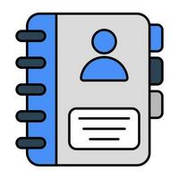 Premium download icon of contact book vector