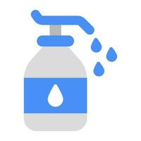 A flat design icon of hand sanitizer vector