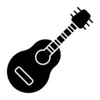 A string musical instrument, guitar icon vector