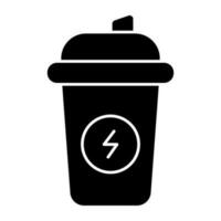 An editable design icon of energy drink vector