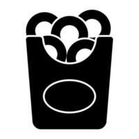 A unique design icon of onion rings vector