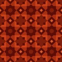 Background octagon shape middle squares around. Arrange them in a grid. Seamless abstract geometric pattern red tones. Texture design for textile, tile, cover, poster, wall. Vector illustration.