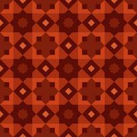 Background octagon shape middle squares around. Arrange them in a grid. Seamless abstract geometric pattern red tones. Texture design for textile, tile, cover, poster, wall. Vector illustration.