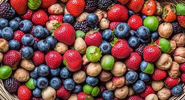 different berries close-up. . photo