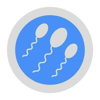 A unique design icon of sperms, mail reproductive cells vector