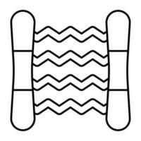 Conceptual linear design icon of stretching tool vector