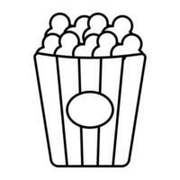 An icon design of popcorn bucket vector