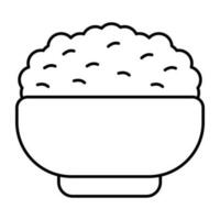 Food bowl icon in trendy design vector