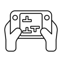 A linear design, icon of mobile game vector