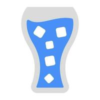 A flat design icon of fizzy drink vector