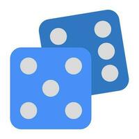 A flat design, icon of ludo dices vector