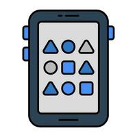 un plano diseño, icono de móvil juego vector