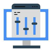 An editable design icon of online equalizer vector