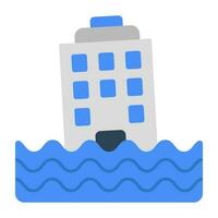 Flood icon in flat design isolated on white background vector