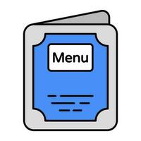 icono de descarga premium del menú de comida vector