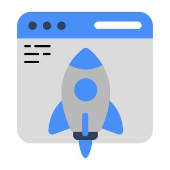Conceptual design icon of web launch vector