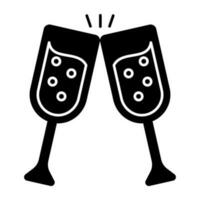 Editable design icon of cheers vector