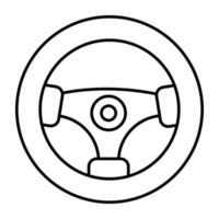 Editable design icon of car steering vector