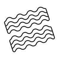 Vector design of bacon, linear icon