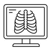 Unique design icon of ribs cage vector