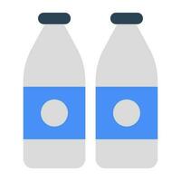 An icon design of milk bottles vector