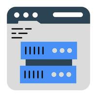 An icon design of online server vector
