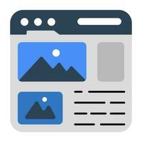 Unique design icon of web landscape vector