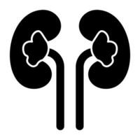 Unique design icon of kidney vector