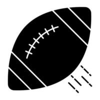 American football icon, solid design of rugby vector