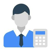 Modern design icon of accountant vector