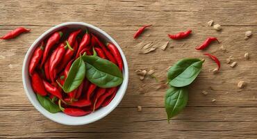 Paprika in a beautiful bowl. ai generation photo