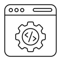 icono de diseño único de codificación web vector