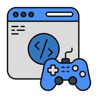 juego desarrollo icono, editable vector