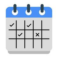 Trendy vector design of schedule