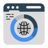 Flat design icon of web browser vector