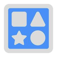 Maths shapes vector, geometric shapes icon vector