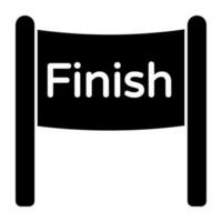 An icon design of finish line vector