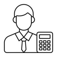 Modern design icon of accountant vector