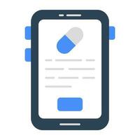 Trendy vector design of mobile medical app