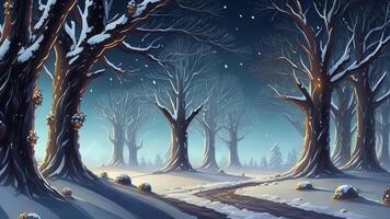 picture with snow and trees. photo