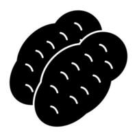 Creative design icon of potato vector