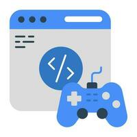 Game development icon, editable vector